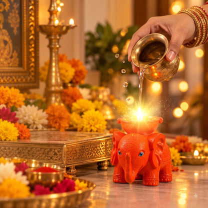 Elephant Diya Candle Holder (Set of 2)