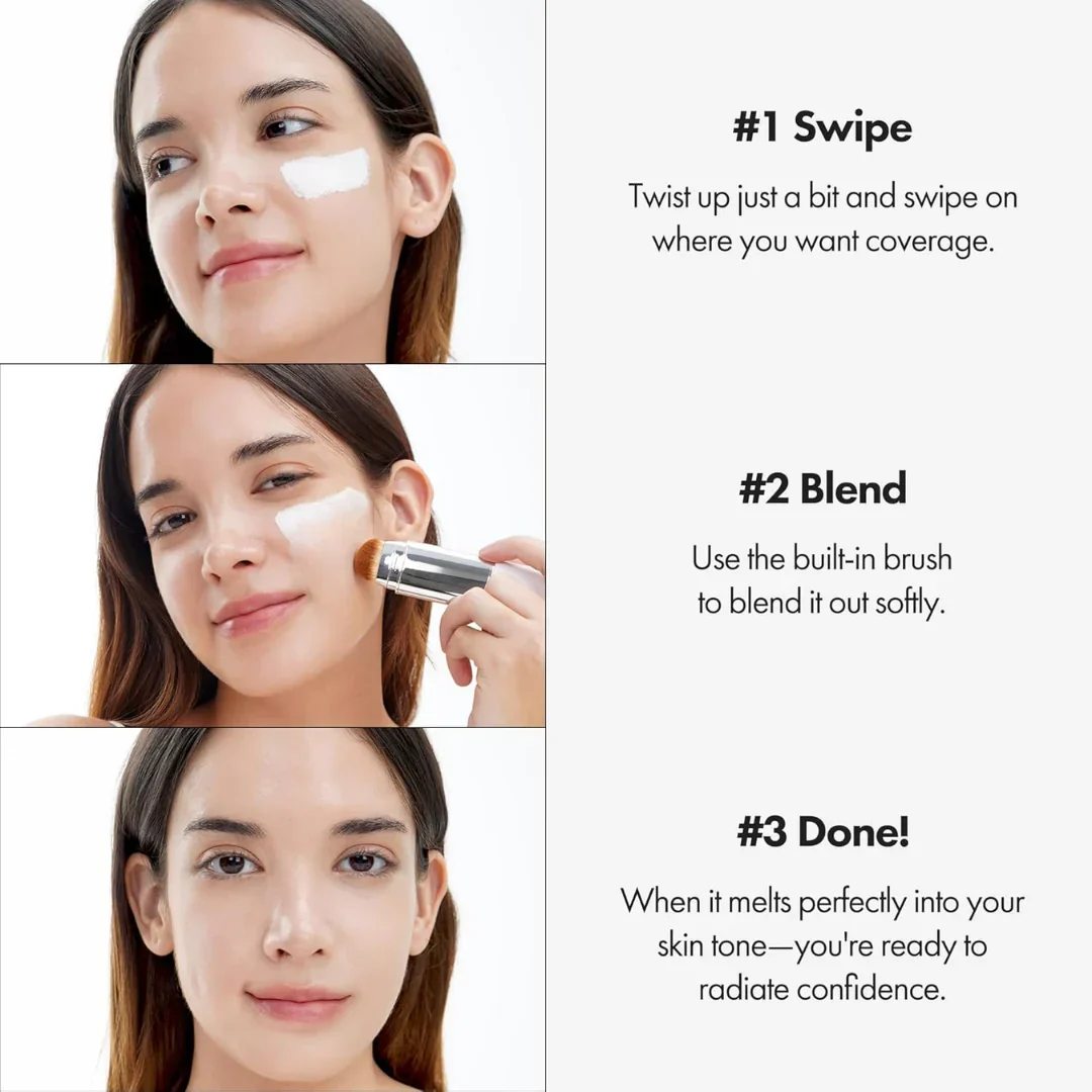 Color-Changing Foundation With Brush